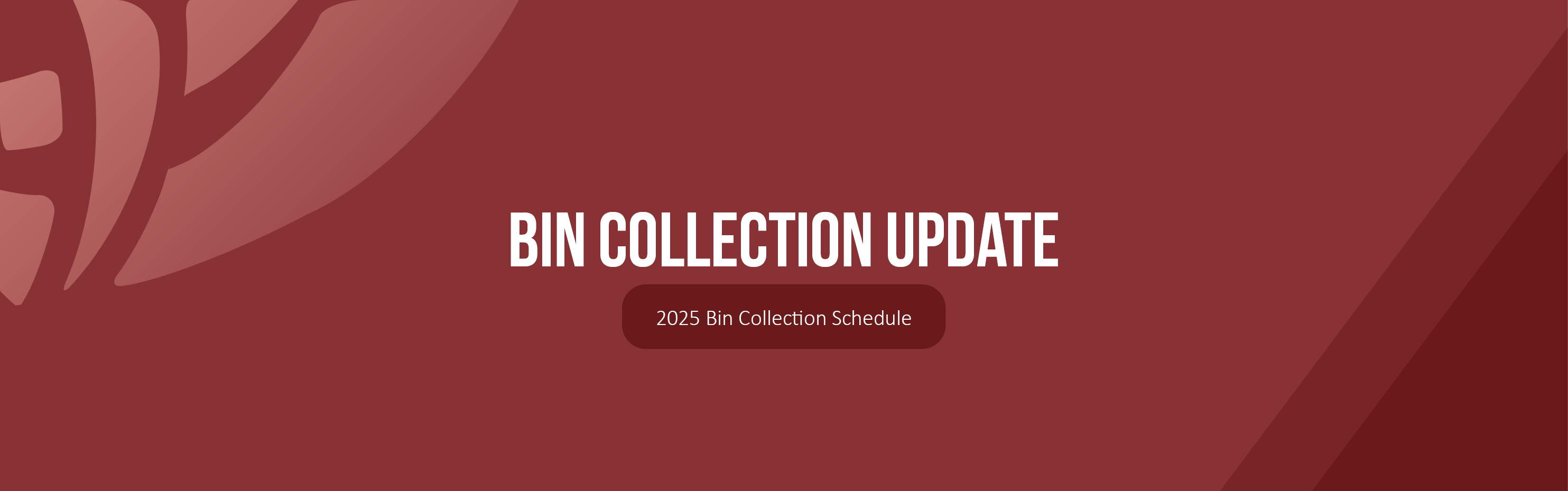 Bin Collection Update Web banner